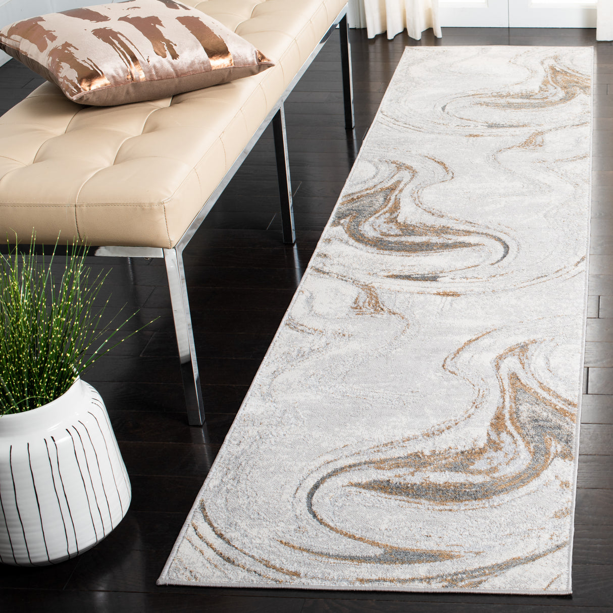 Safavieh Orchard Orc617H Grey/Gold Rugs.
