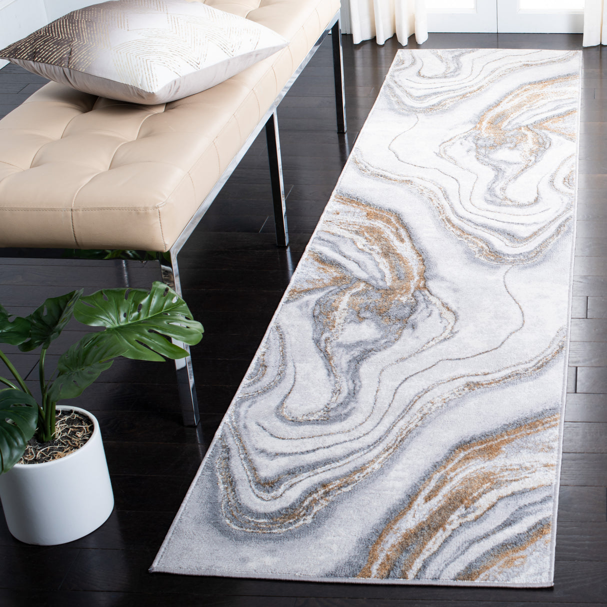 Safavieh Orchard Orc637G Grey/Gold Rugs.