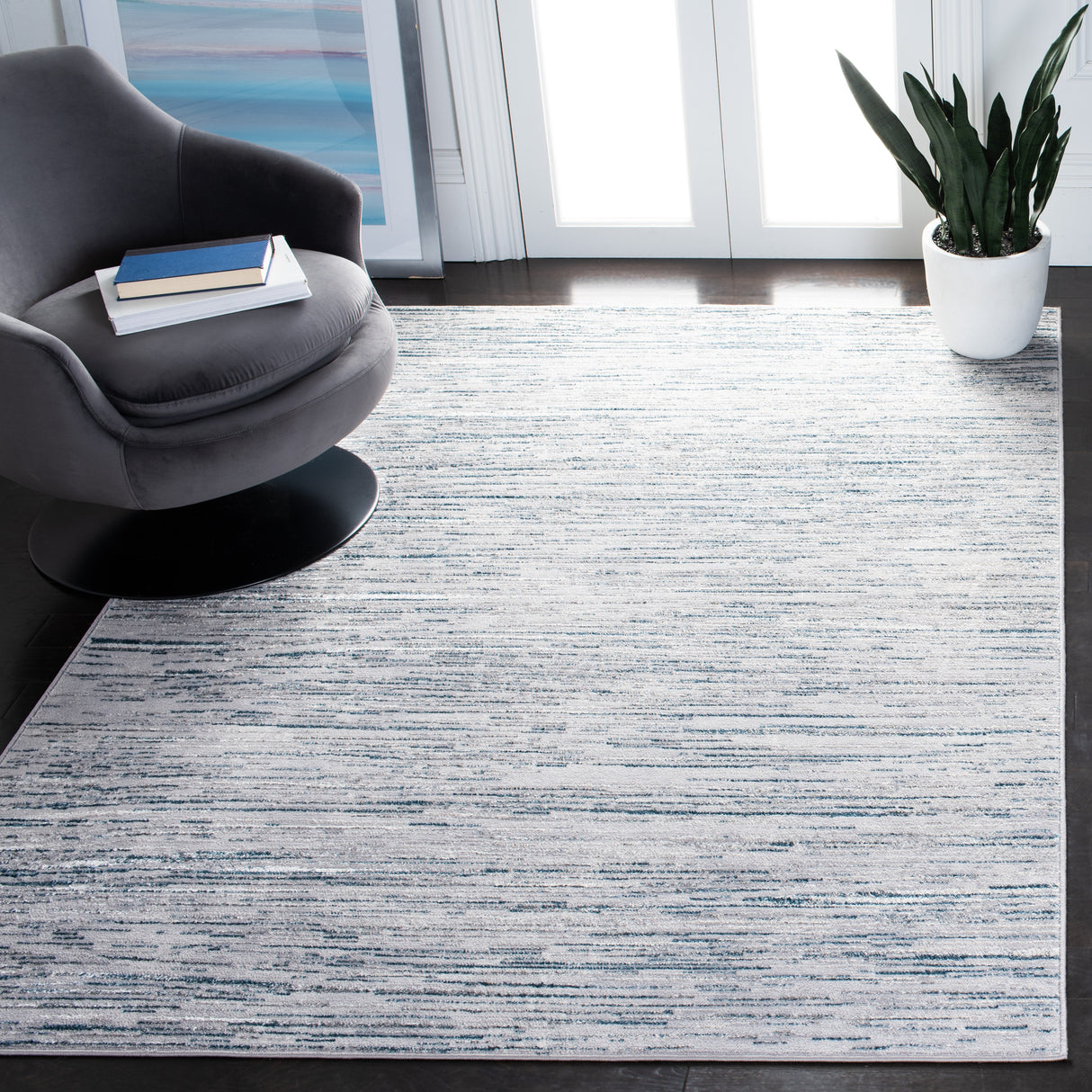 Safavieh Orchard Orc668F Grey/Blue Rugs.