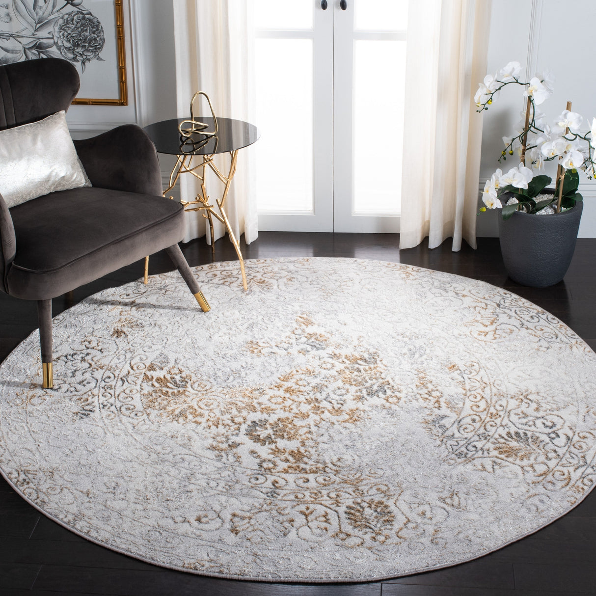 Safavieh Orchard Orc684G Grey/Gold Rugs.