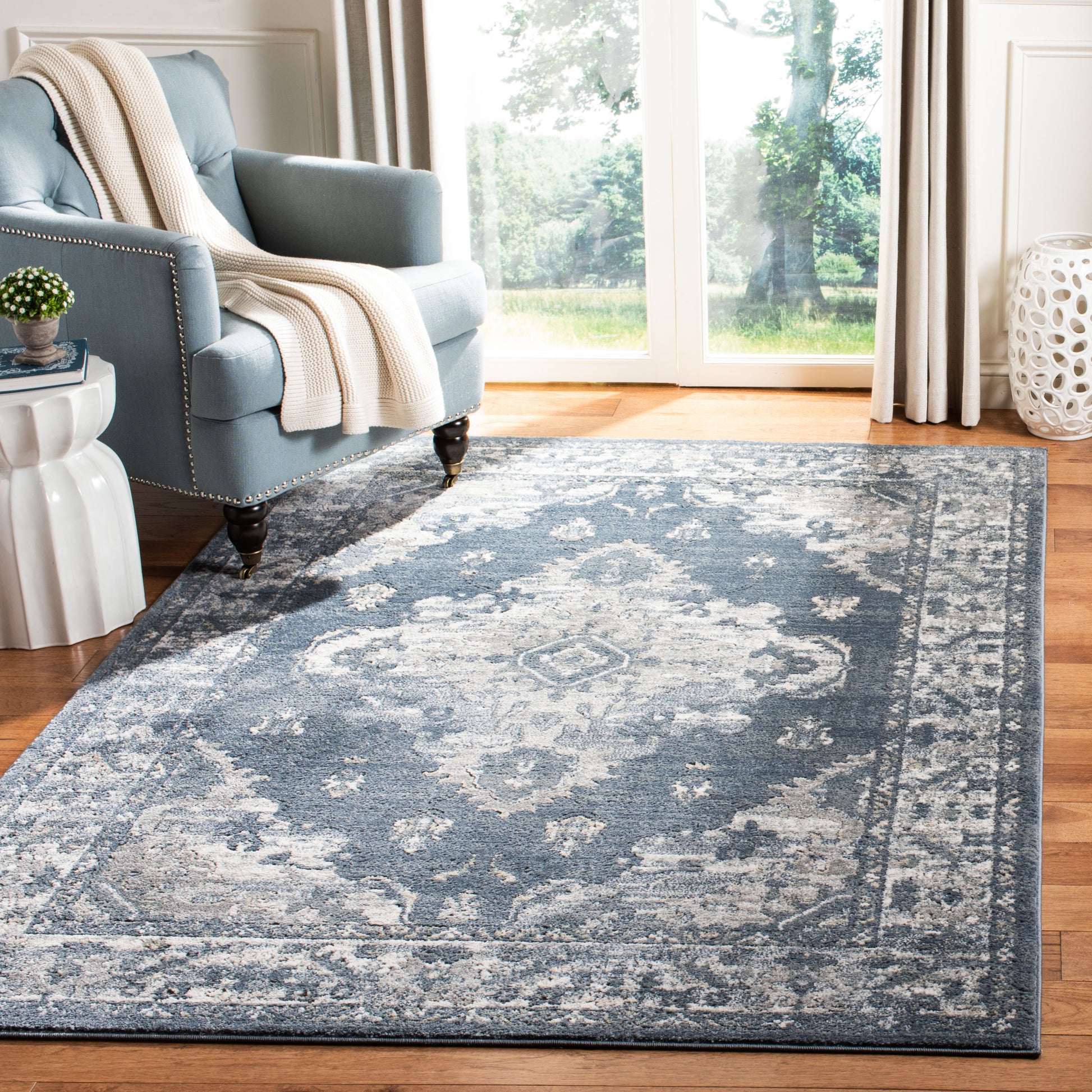 Safavieh Oregon Ore898A Blue/Creme Area Rug