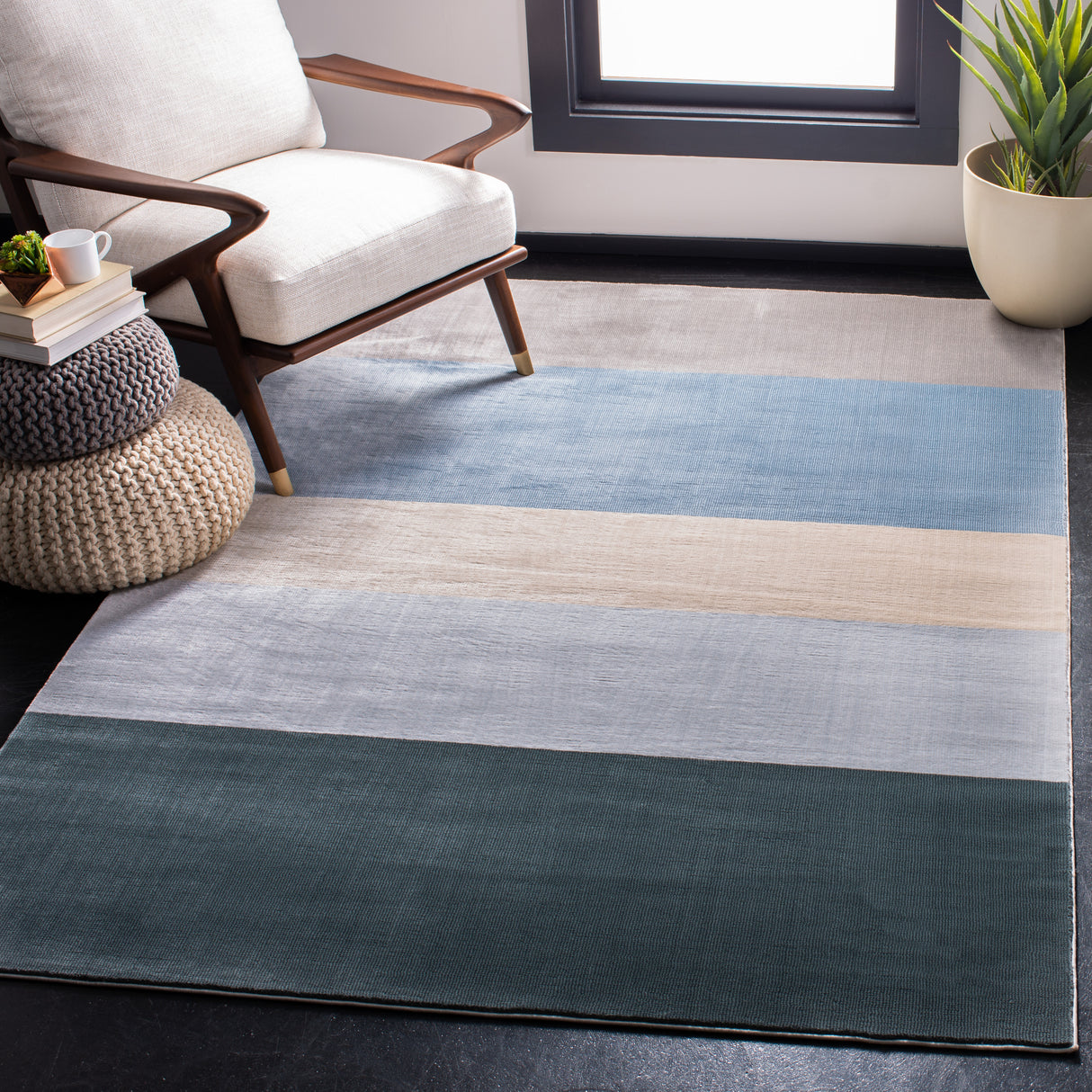 Safavieh Orwell Orw394N Blue/Grey Rug.