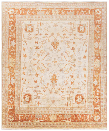 Safavieh Oushak Osh122A Ivory/Rust Rug.