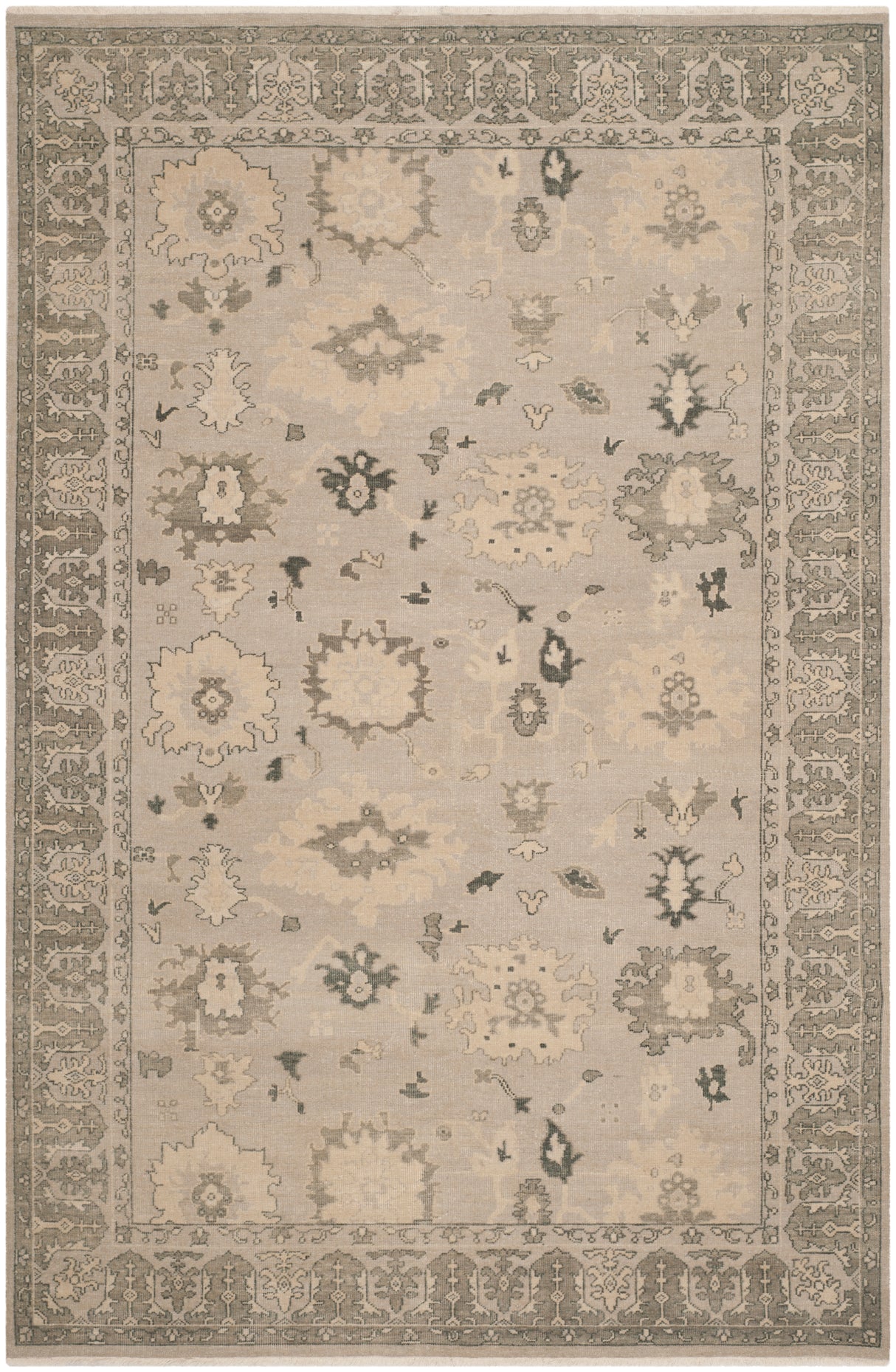 Safavieh Oushak Osh889A Silver/Grey Rug.