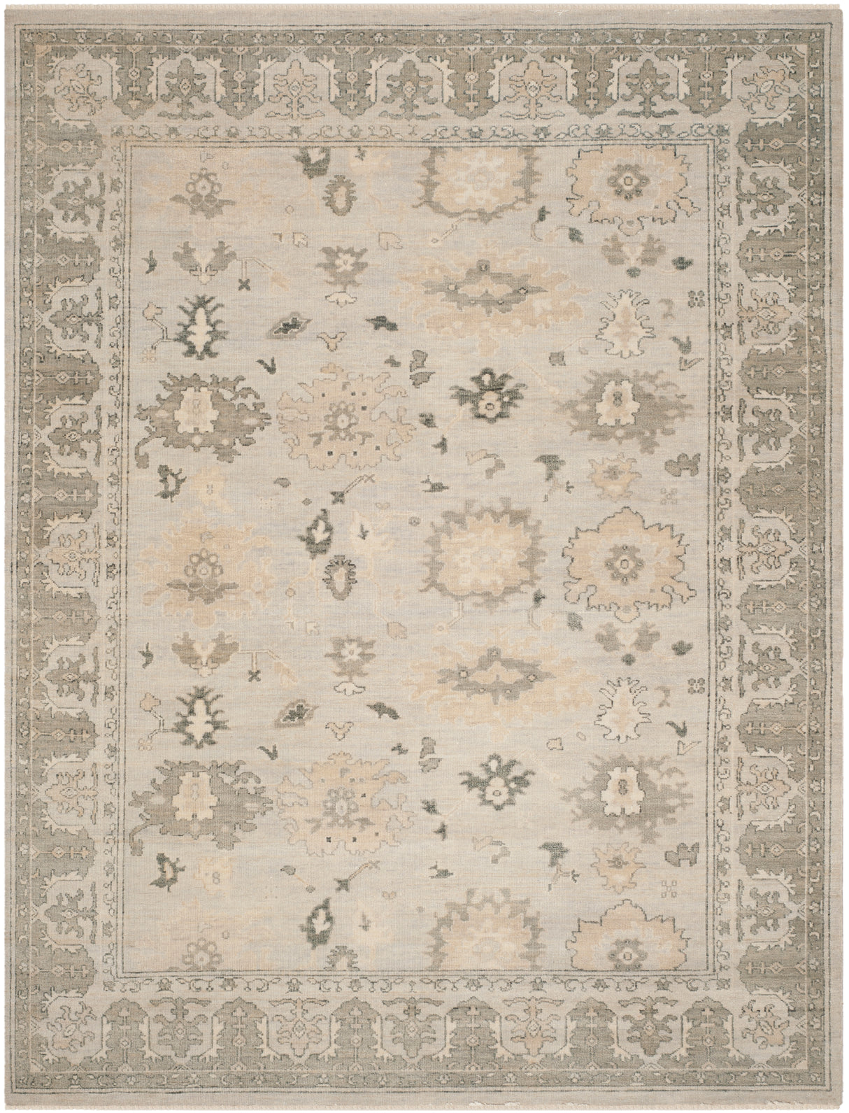 Safavieh Oushak Osh889A Silver/Grey Rug.