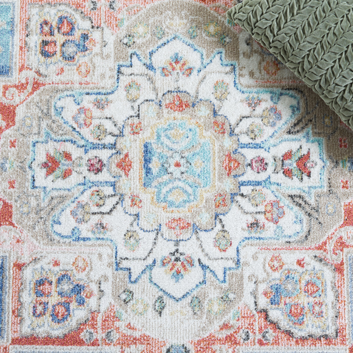Safavieh Phoenix Phx521M Ivory/Blue Rug.
