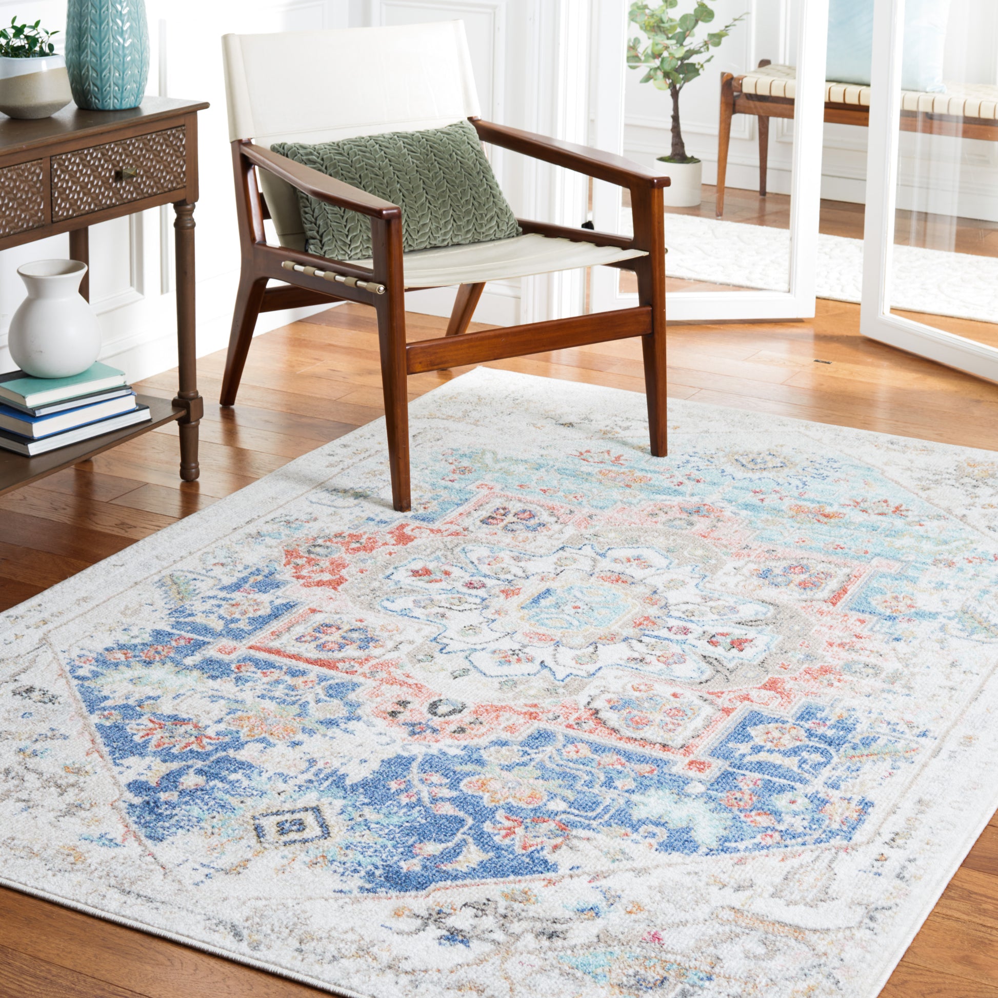 Safavieh Phoenix Phx521M Ivory/Blue Area Rug