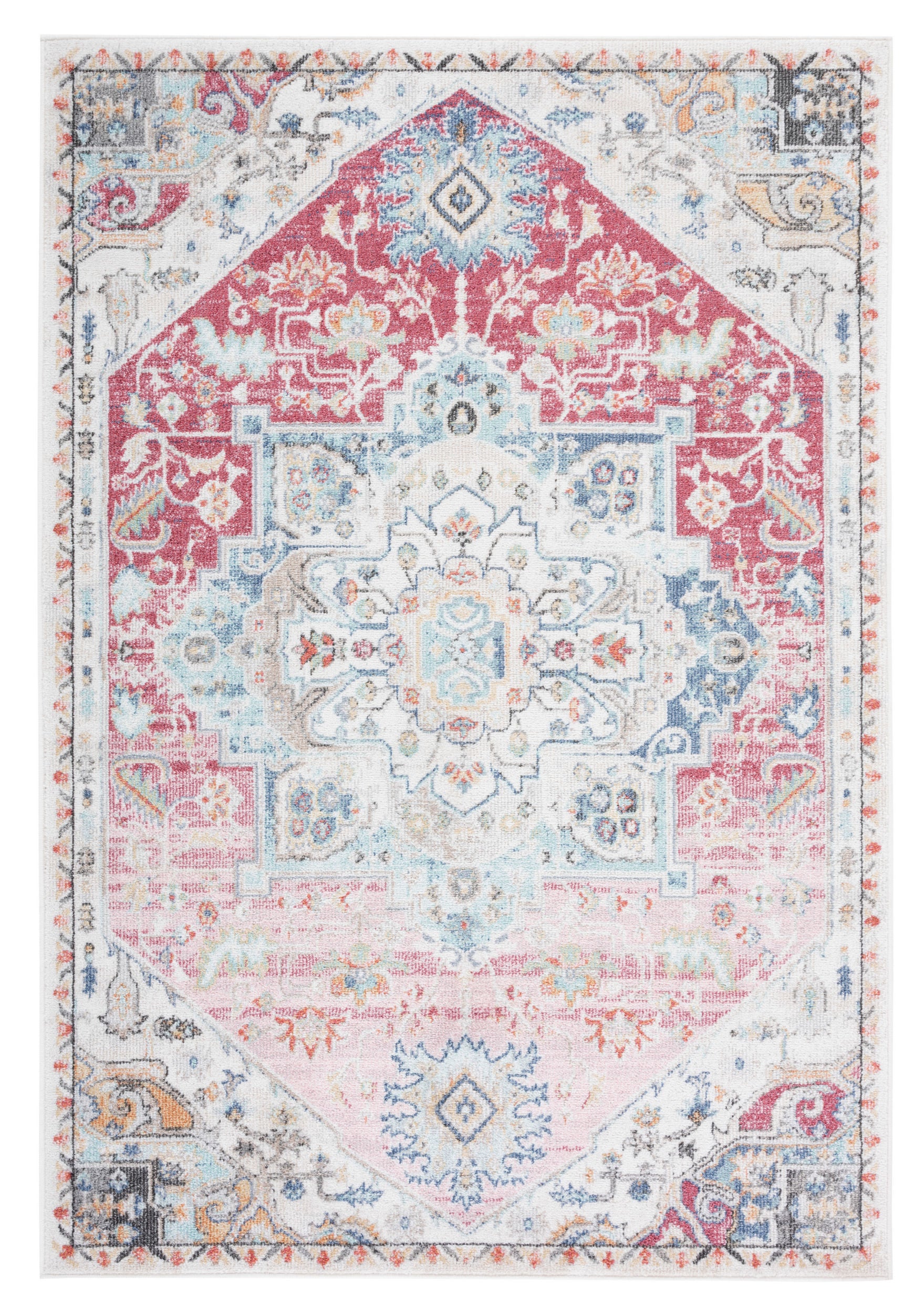 Safavieh Phoenix Phx521P Red/Ivory Area Rug