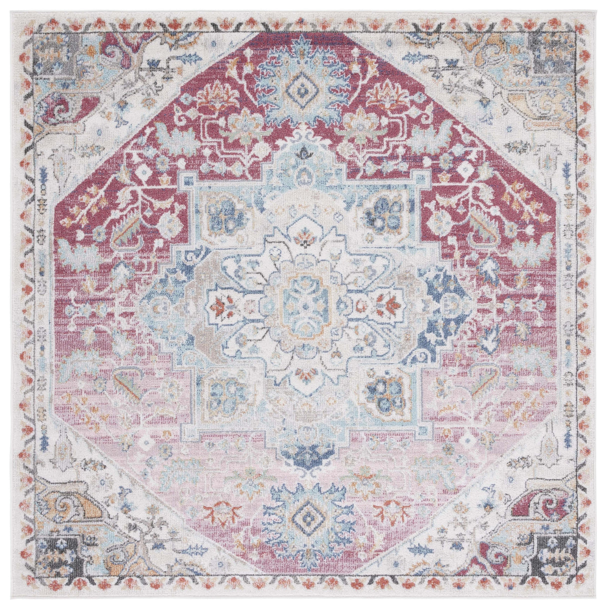 Safavieh Phoenix Phx521P Red/Ivory Rug.