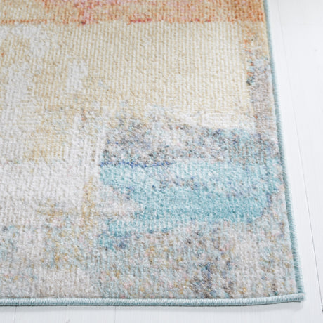 Safavieh Phoenix Phx523Q Rust Blue/Ivory Rug.