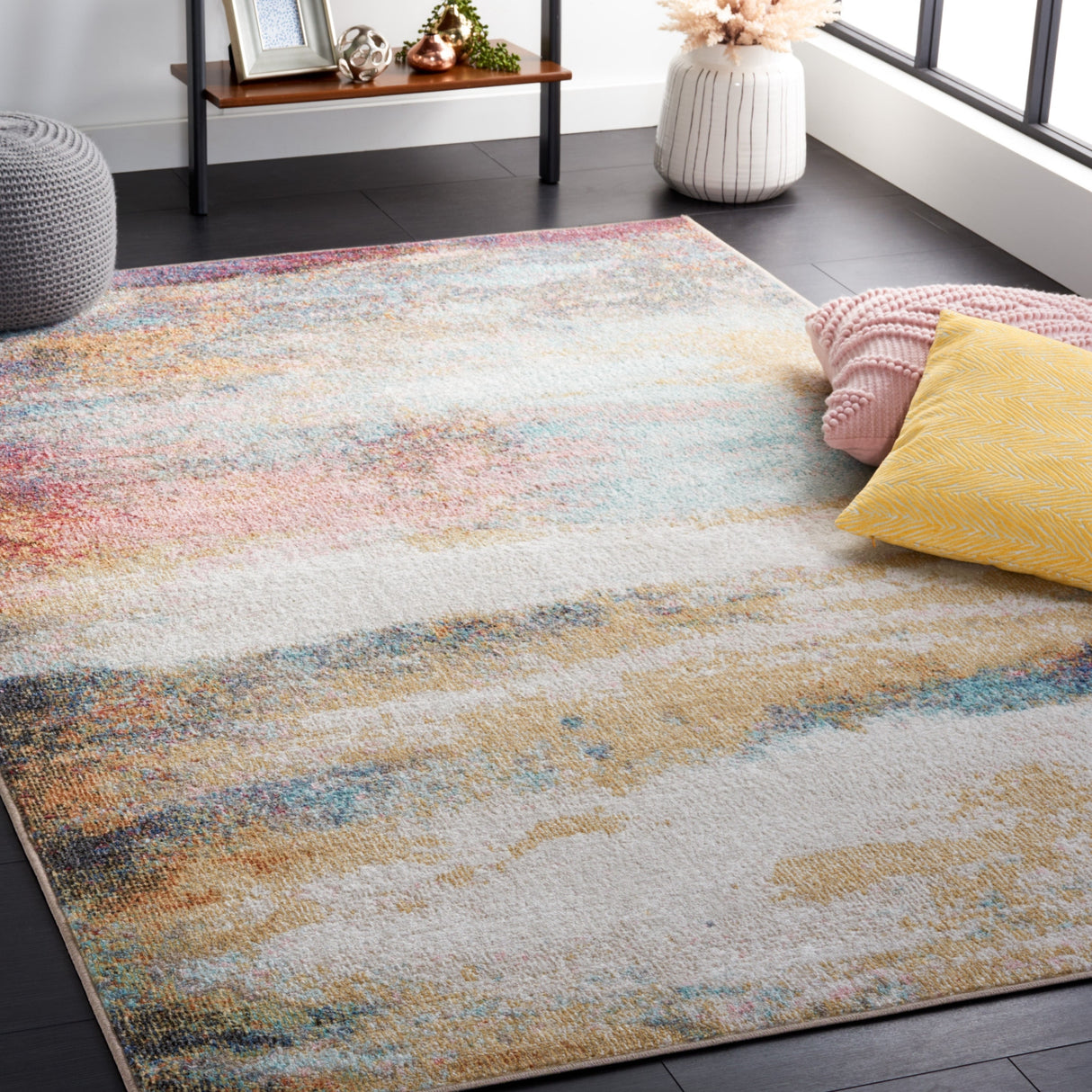 Safavieh Phoenix Phx542Q Rust Blue/Ivory Rug.