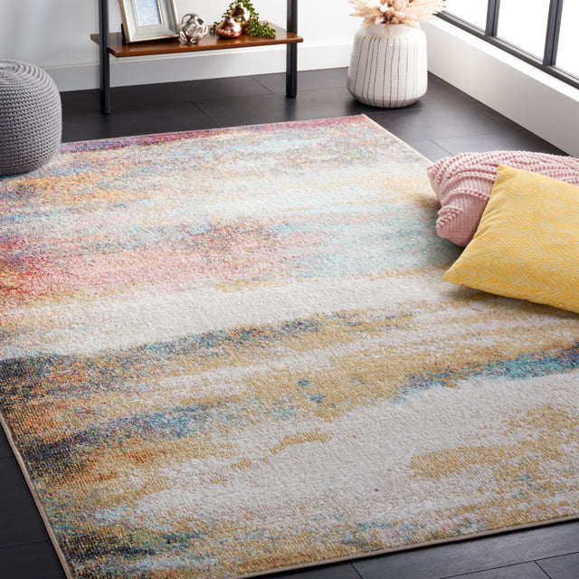Safavieh Phoenix Phx542Q Rust Blue/Ivory Rug.