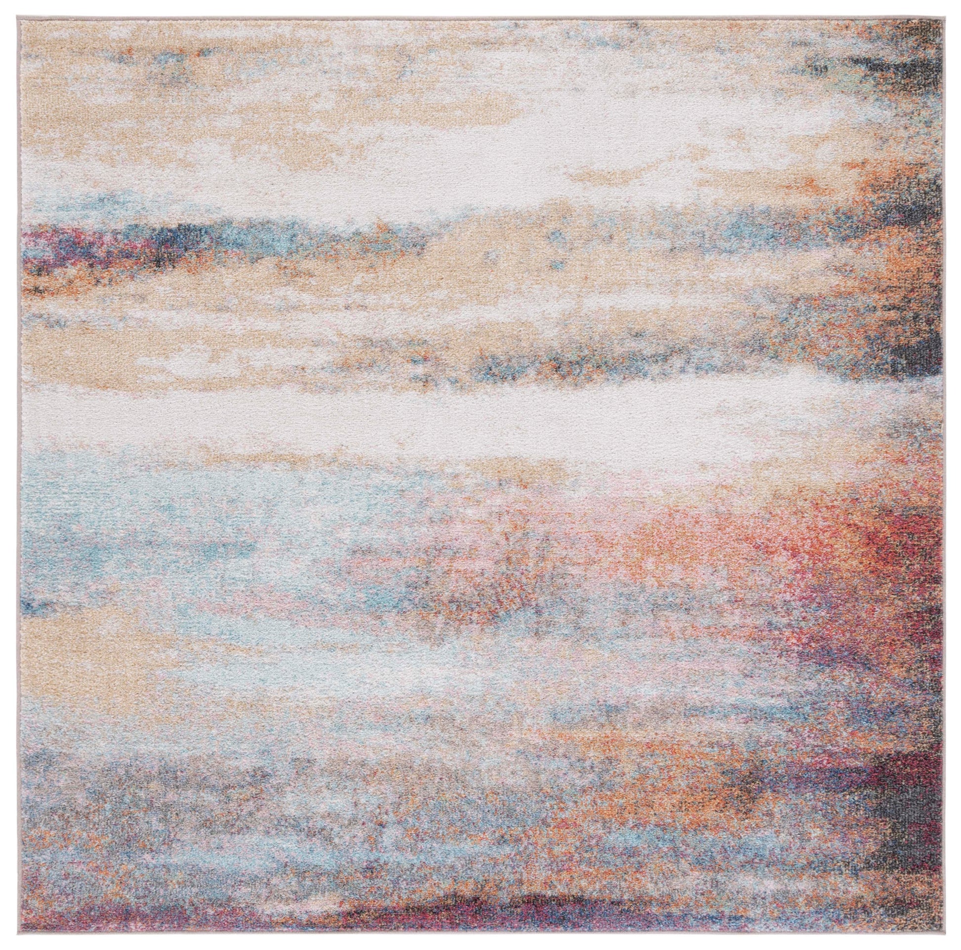 Safavieh Phoenix Phx542Q Rust Blue/Ivory Area Rug