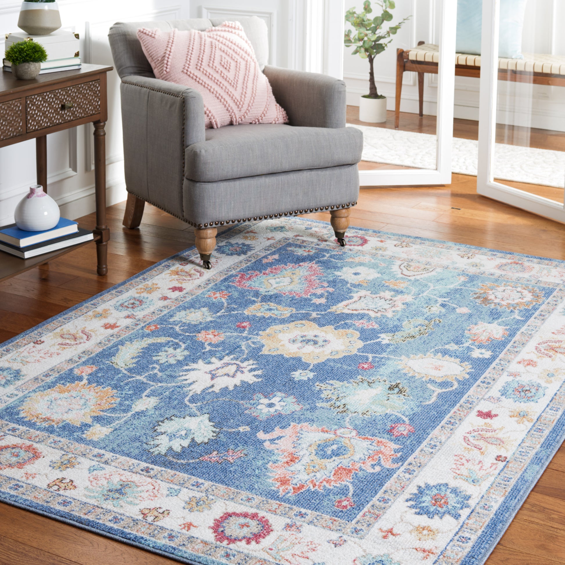 Safavieh Phoenix Phx591N Navy/Ivory Area Rug