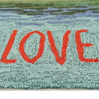 Liora Manne Frontporch Live Love Lake 4507/03 Blue Area Rug