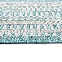 Liora Manne Malibu Etched Border 8228/04 Blue Area Rug