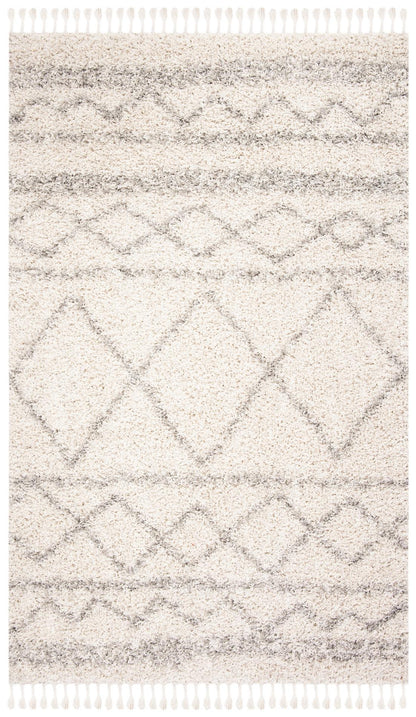 Safavieh Pro Lux Shag Plx436A Ivory/Light Grey Area Rug