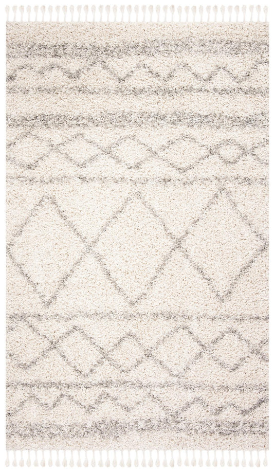 Safavieh Pro Lux Shag Plx436A Ivory/Light Grey Area Rug