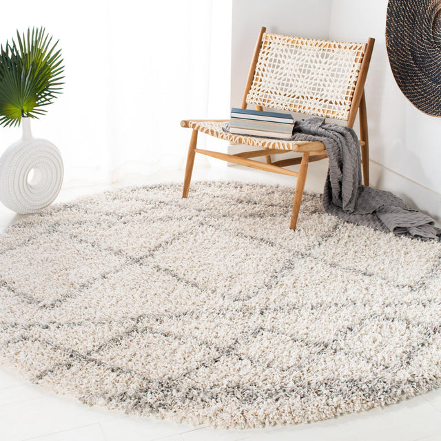 Safavieh Pro Lux Shag Plx436A Ivory/Light Grey Rugs.