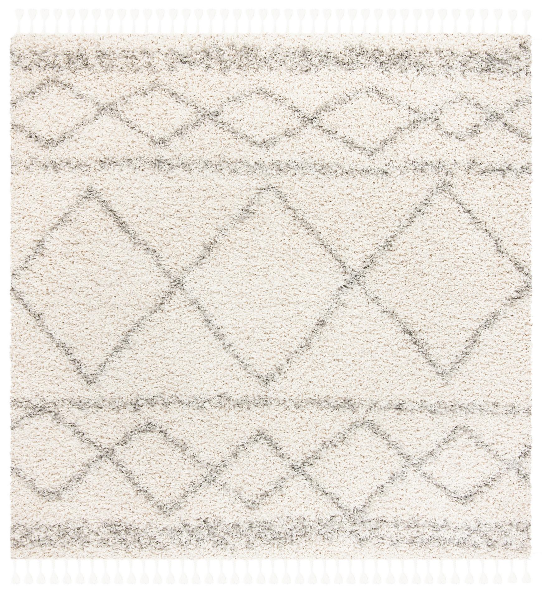 Safavieh Pro Lux Shag Plx436A Ivory/Light Grey Area Rug