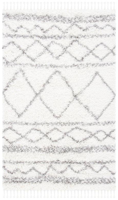 Safavieh Pro Lux Shag Plx436B Ivory/Grey Rugs.