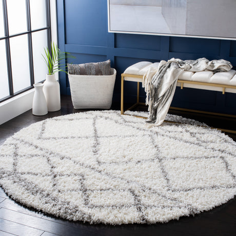 Safavieh Pro Lux Shag Plx436B Ivory/Grey Rugs.