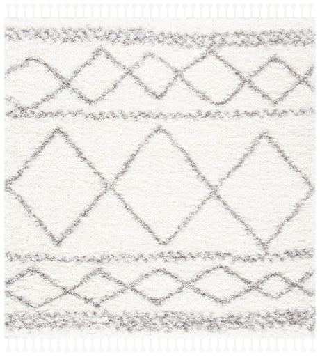 Safavieh Pro Lux Shag Plx436B Ivory/Grey Rugs.