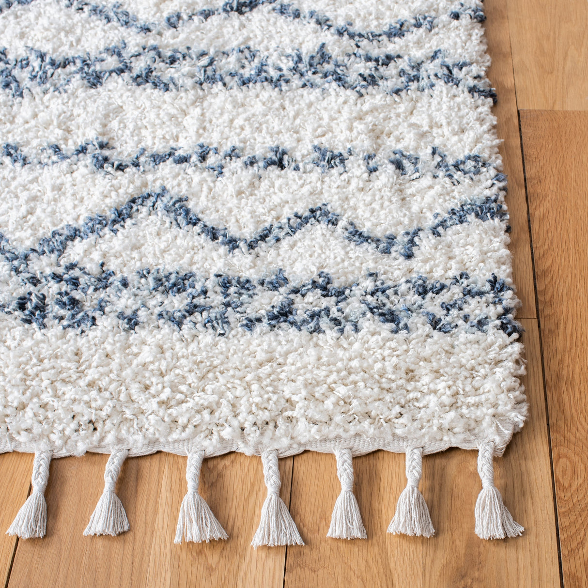 Safavieh Pro Lux Shag Plx436C Ivory/Blue Rugs.
