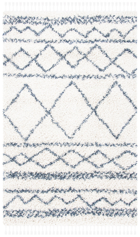 Safavieh Pro Lux Shag Plx436C Ivory/Blue Rugs.