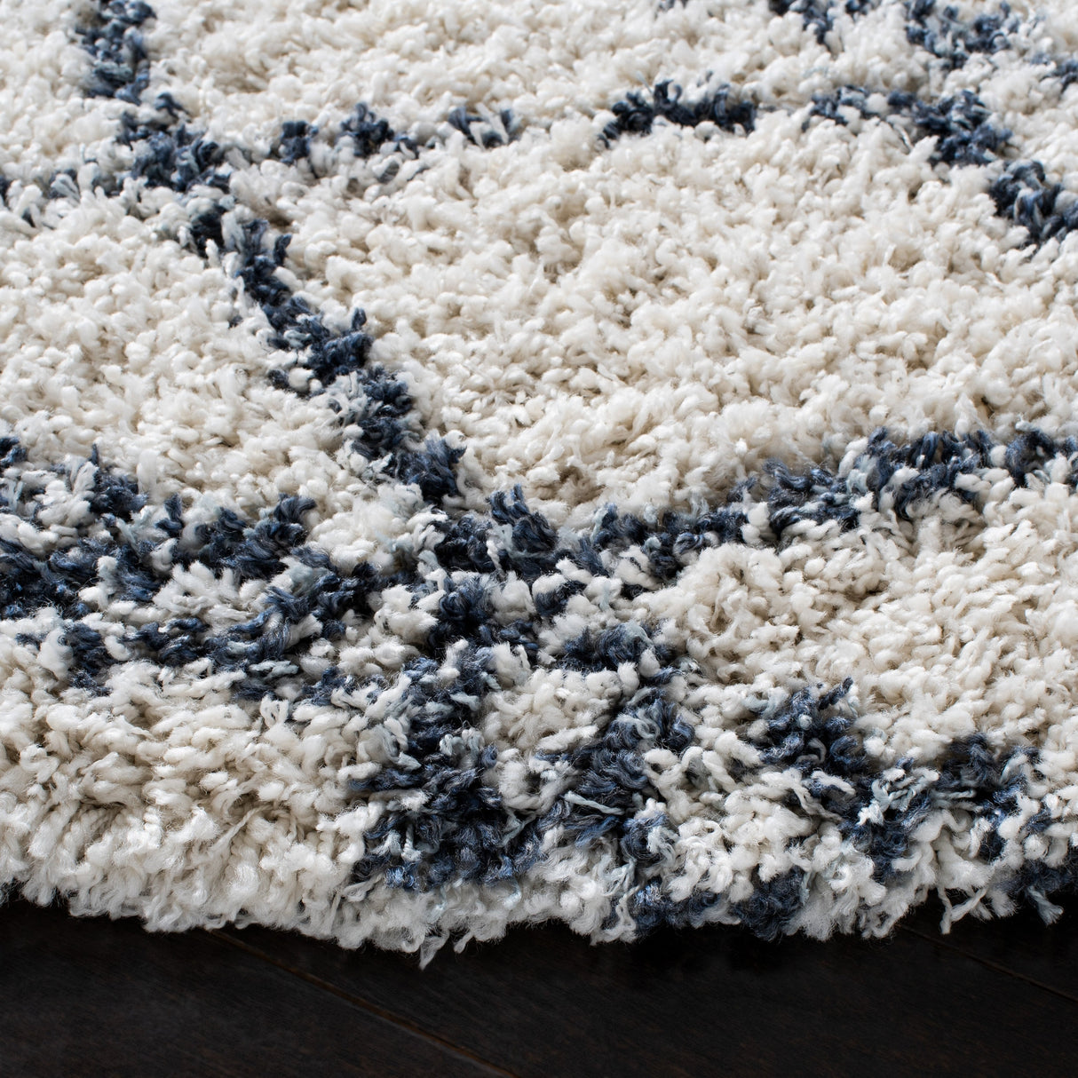 Safavieh Pro Lux Shag Plx436C Ivory/Blue Rugs.