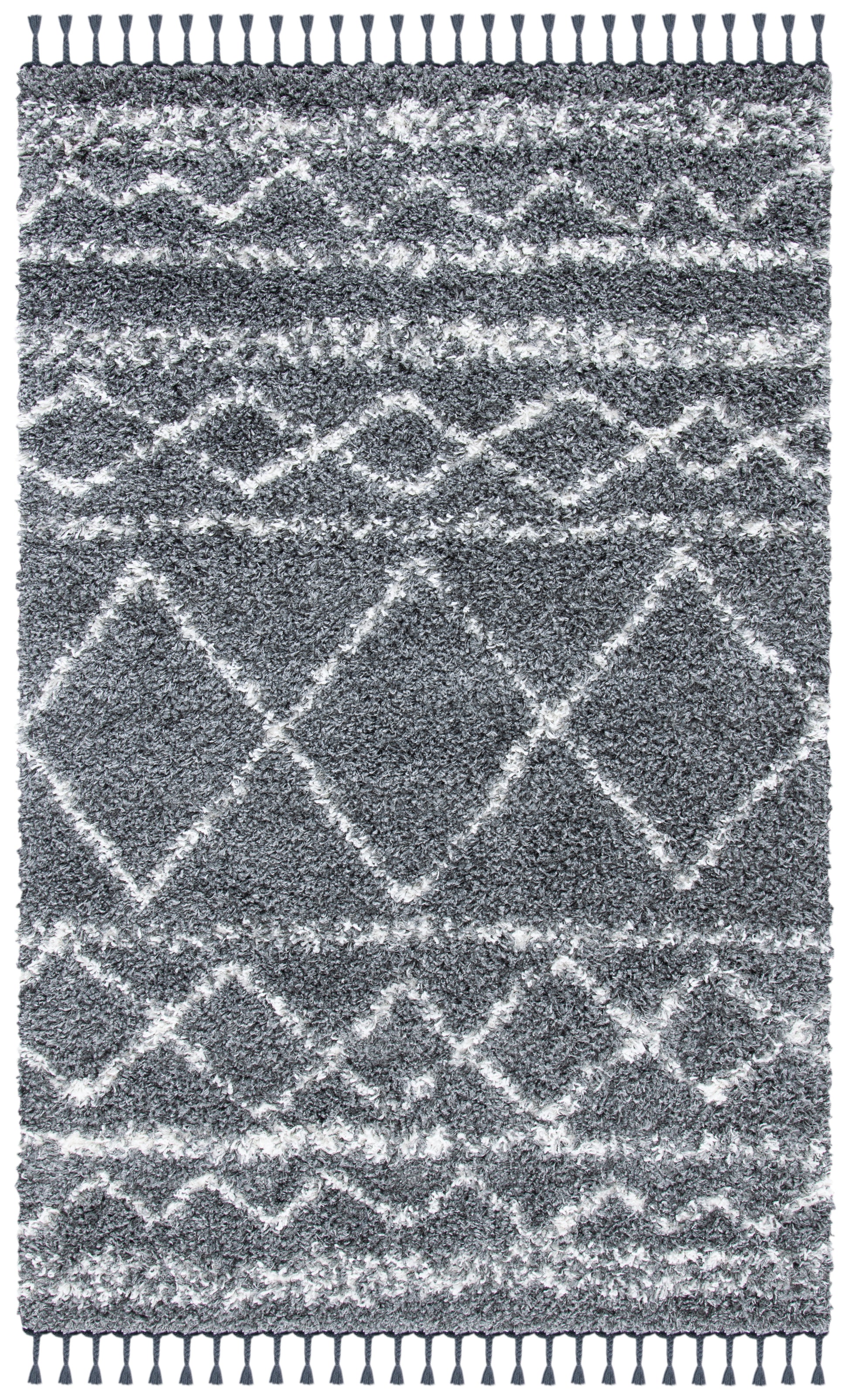 Safavieh Pro Lux Shag Plx436H Dark Grey/Ivory Area Rug