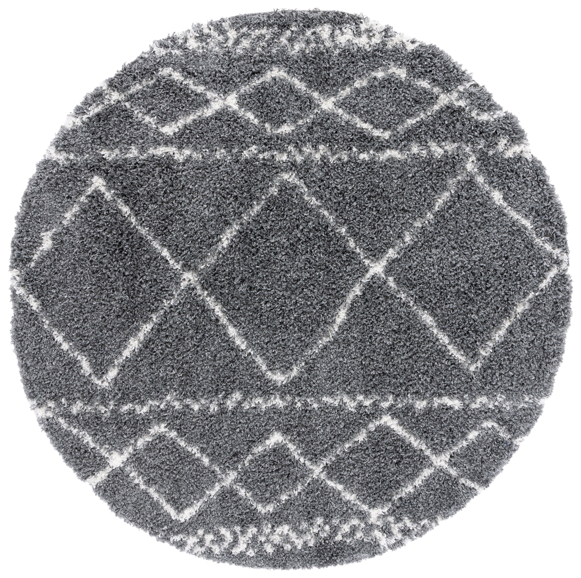 Safavieh Pro Lux Shag Plx436H Dark Grey/Ivory Area Rug