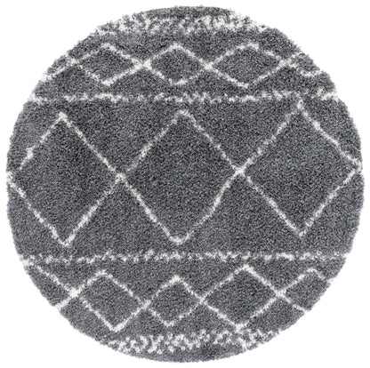 Safavieh Pro Lux Shag Plx436H Dark Grey/Ivory Area Rug