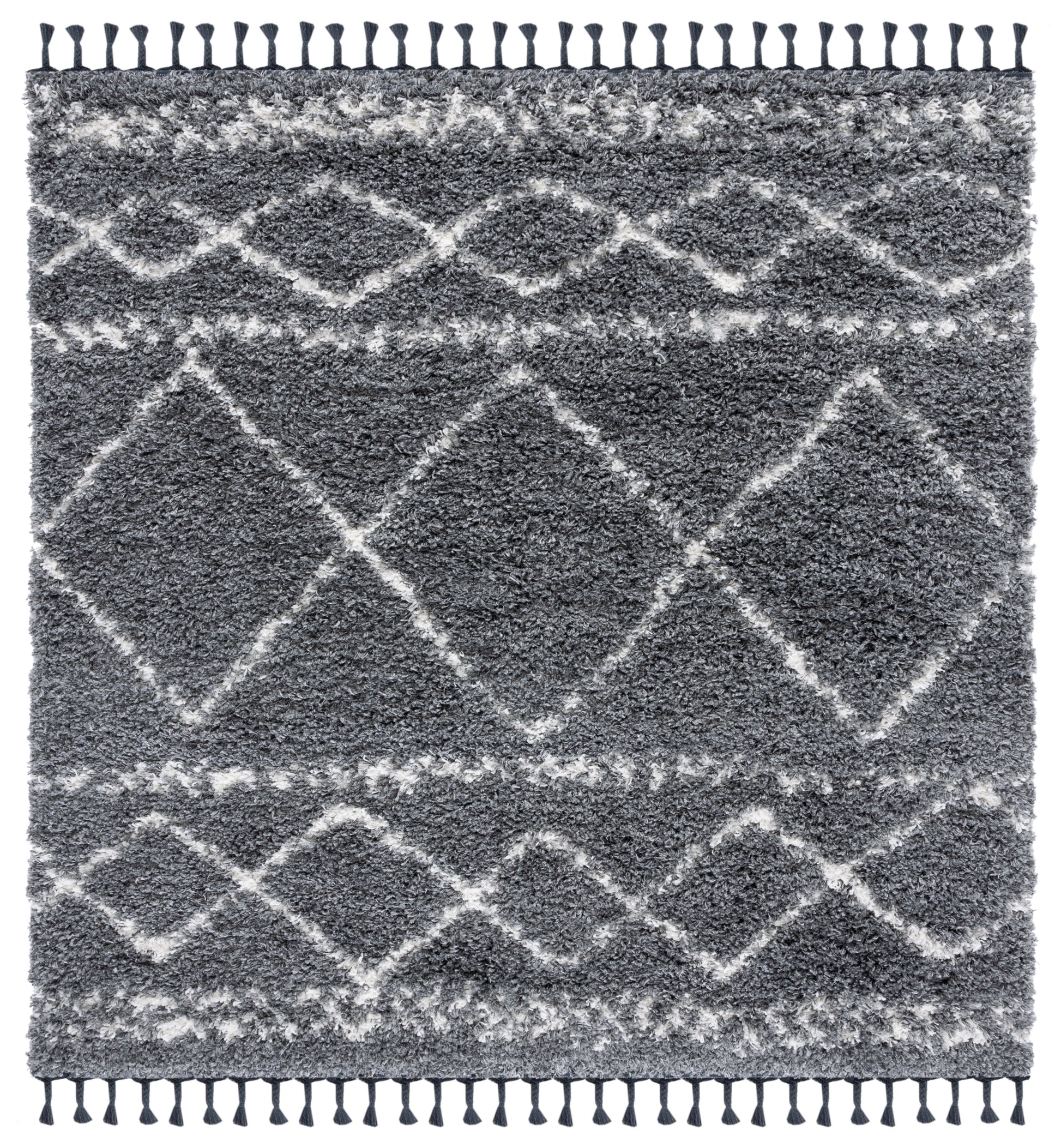 Safavieh Pro Lux Shag Plx436H Dark Grey/Ivory Area Rug