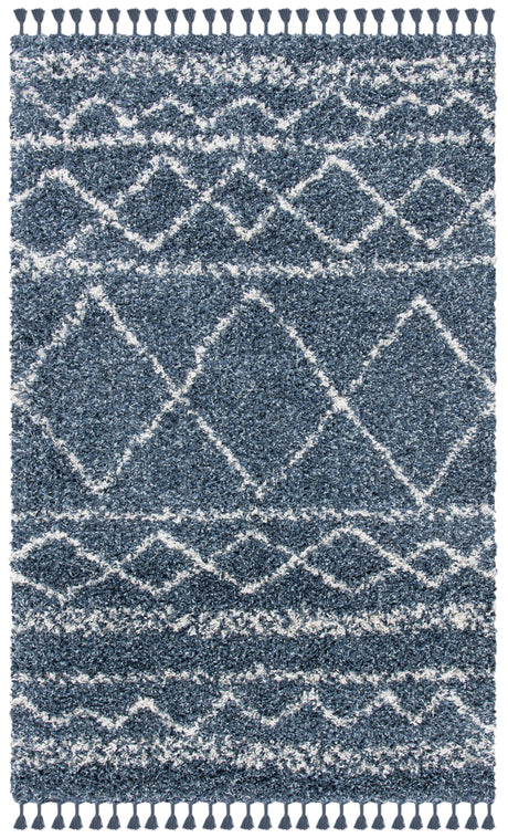 Safavieh Pro Lux Shag Plx436M Blue/Ivory Rugs.