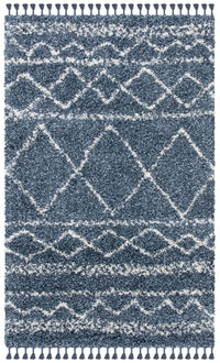 Safavieh Pro Lux Shag Plx436M Blue/Ivory Area Rug