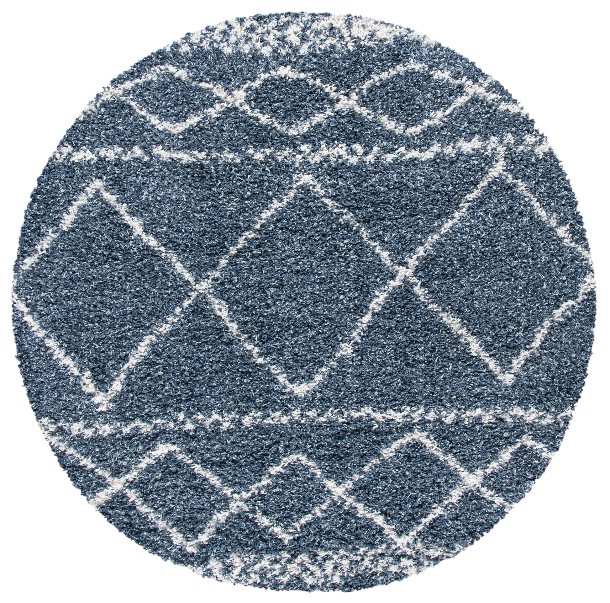 Safavieh Pro Lux Shag Plx436M Blue/Ivory Area Rug