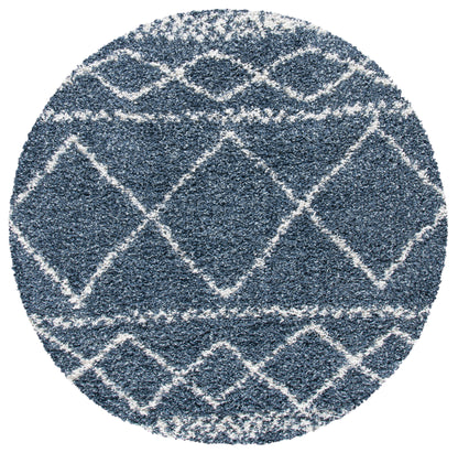 Safavieh Pro Lux Shag Plx436M Blue/Ivory Area Rug