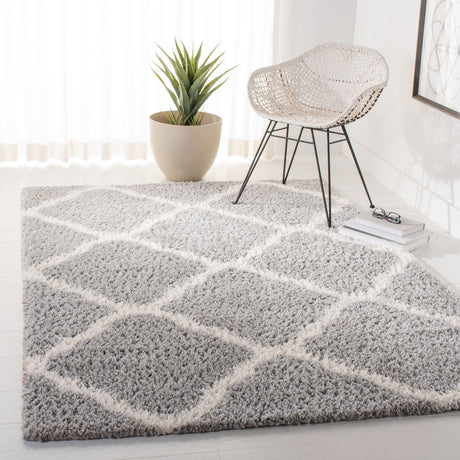 Safavieh Parma Shag Pma521G Grey/Cream Rug.