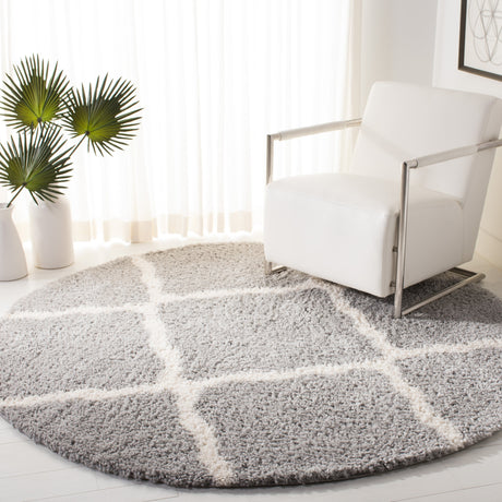 Safavieh Parma Shag Pma521G Grey/Cream Rug.