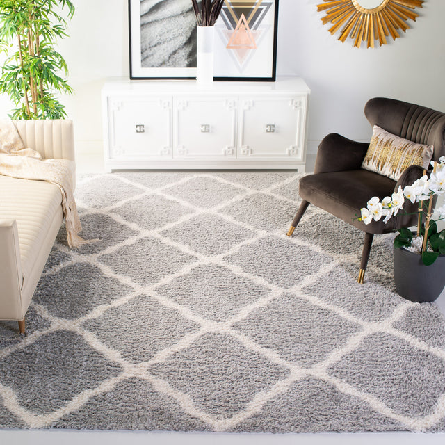 Safavieh Parma Shag Pma521G Grey/Cream Rug.