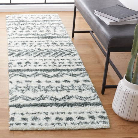 Safavieh Parma Shag Pma542A Ivory/Charcoal Rugs.