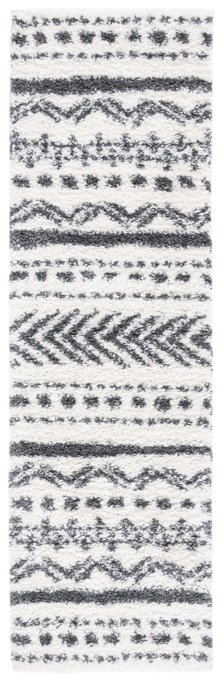 Safavieh Parma Shag Pma542A Ivory/Charcoal Rugs.