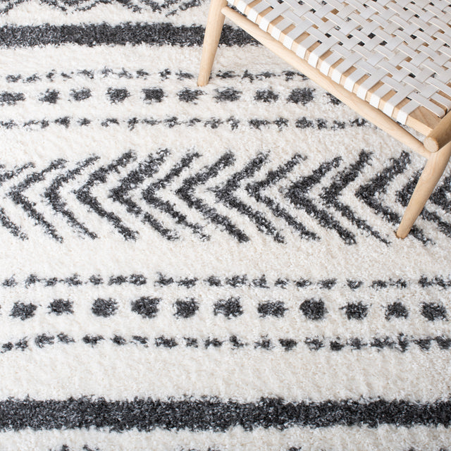 Safavieh Parma Shag Pma542A Ivory/Charcoal Rugs.