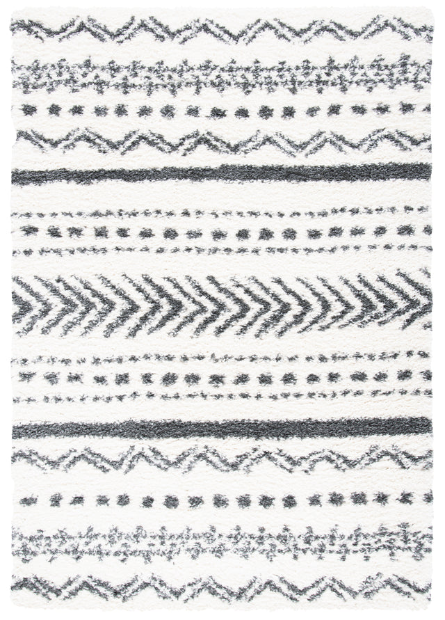 Safavieh Parma Shag Pma542A Ivory/Charcoal Rugs.