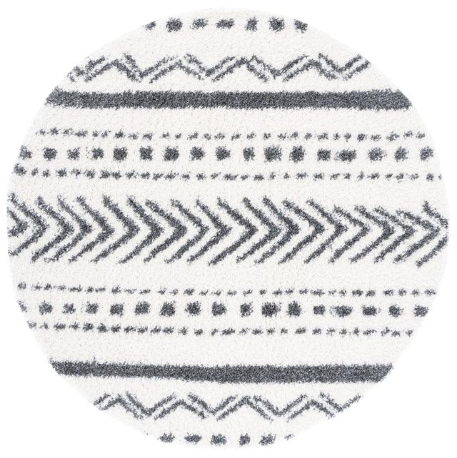 Safavieh Parma Shag Pma542A Ivory/Charcoal Rugs.
