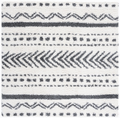 Safavieh Parma Shag Pma542A Ivory/Charcoal Rugs.