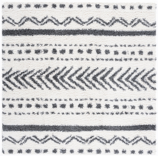 Safavieh Parma Shag Pma542A Ivory/Charcoal Rugs.