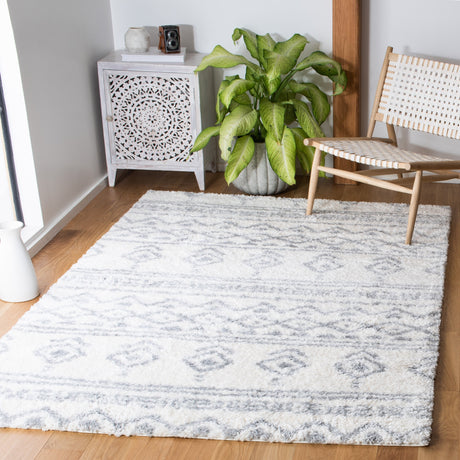 Safavieh Parma Shag Pma544A Ivory/Grey Rugs.