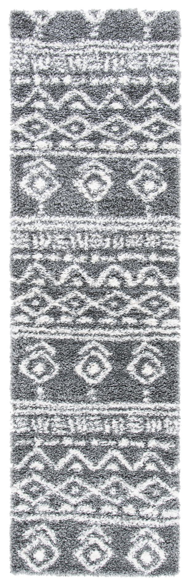 Safavieh Parma Shag Pma544H Charcoal/Ivory Area Rug